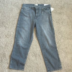 NWT 7 for all mankind size 32 HW cropped straight jeans